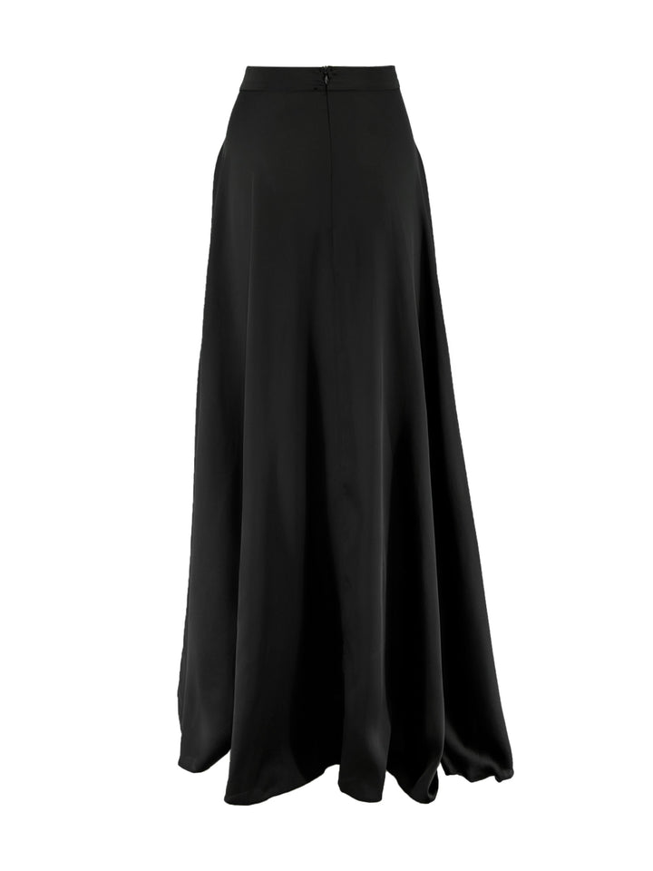 SILK maxi skirt- BLACK
